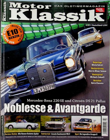 Deckblatt Motor Klassik (03/2011)